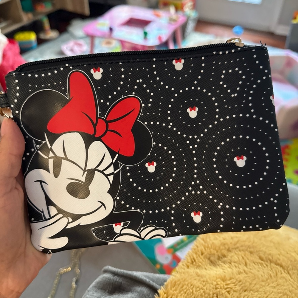 Disney Black and Red Minnie Mouse Bag with Polka Dots